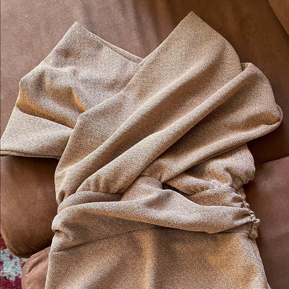 Nude metallic ( gold sparkles ) bodysuit